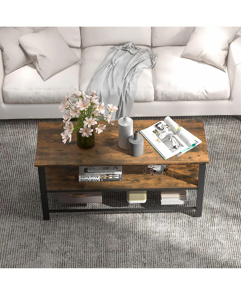 Gymax 3-tier Tv Stand for TVs up to 50 Inches w/ Power Outlets Usb Ports Shelves