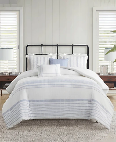 Harbor House Morgan Jacquard Cotton 5-Pc. Duvet Cover Set, Full/Queen
