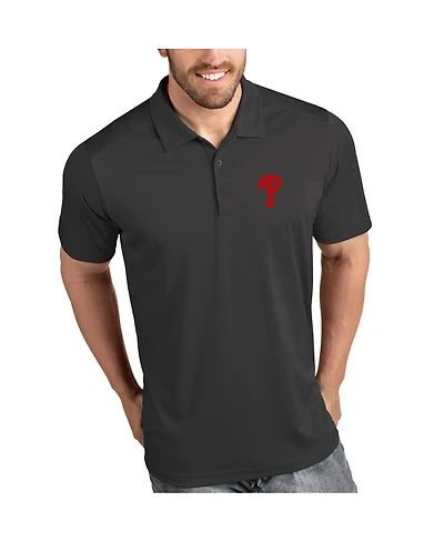 Antigua Men's Gray Philadelphia Phillies Tribute Polo