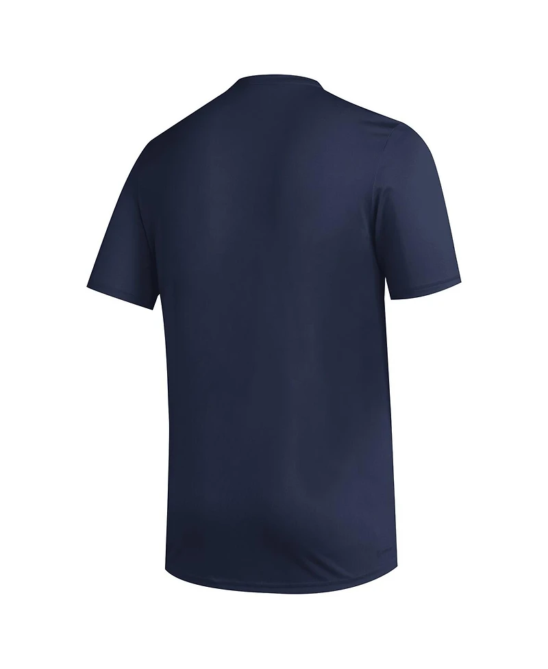 Adidas Men's Navy Georgia Tech Yellow Jackets Primary Locker Logo Pre-Game Aeroready T-Shirt