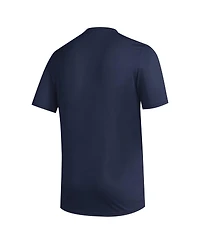 Adidas Men's Navy Georgia Tech Yellow Jackets Primary Locker Logo Pre-Game Aeroready T-Shirt