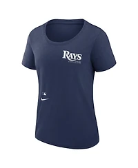 Nike Women's Navy Tampa Bay Rays Authentic Collection Performance Scoop Neck T-Shirt