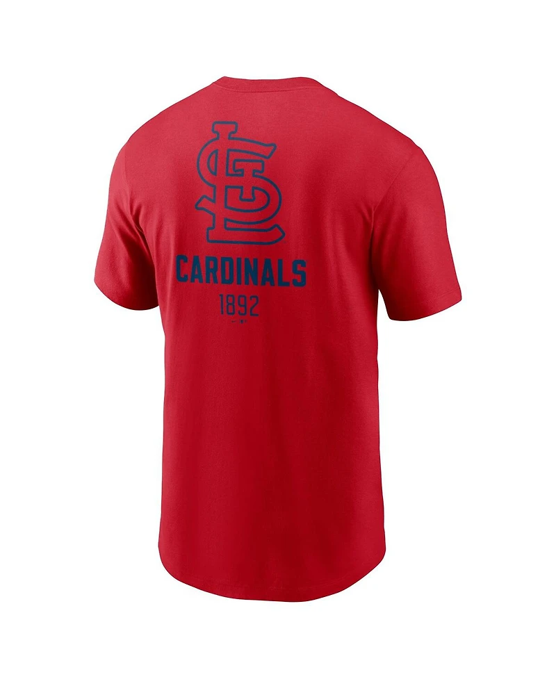 Nike Men's Red St. Louis Cardinals Large Logo Back Stack T-Shirt