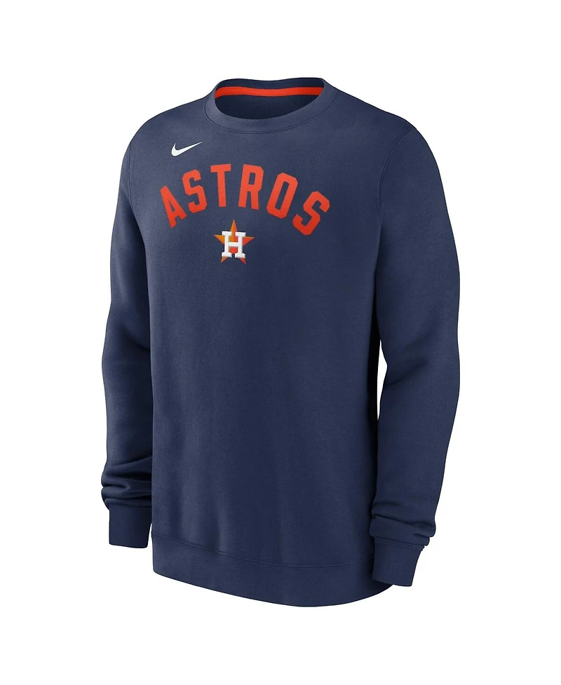 Nike Men's Navy Houston Astros Classic Fleece Performance Pullover Sweatshirt