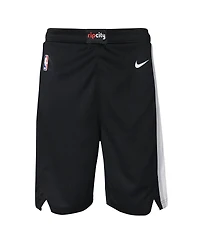 Nike Big Boys and Girls Black Portland Trail Blazers Swingman Performance Shorts – Icon Edition
