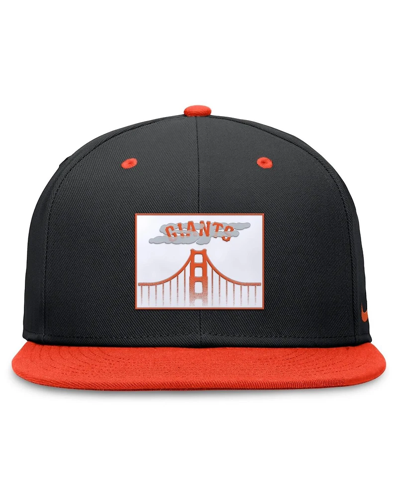 Nike Men's Black/Orange San Francisco Giants City Connect True Fitted Hat