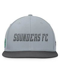 Fanatics Men's Gray/Black Seattle Sounders Fc Smoke Snapback Hat