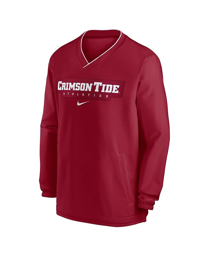 Nike Men's Crimson Alabama Tide 2024 Sideline Pullover Windshirt