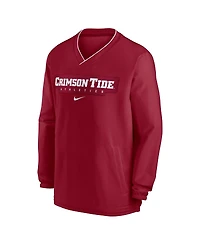 Nike Men's Crimson Alabama Tide 2024 Sideline Pullover Windshirt