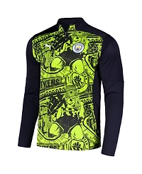 Puma Men's Black Manchester City 2024/25 Pre-Match dryCELL Quarter-Zip Top