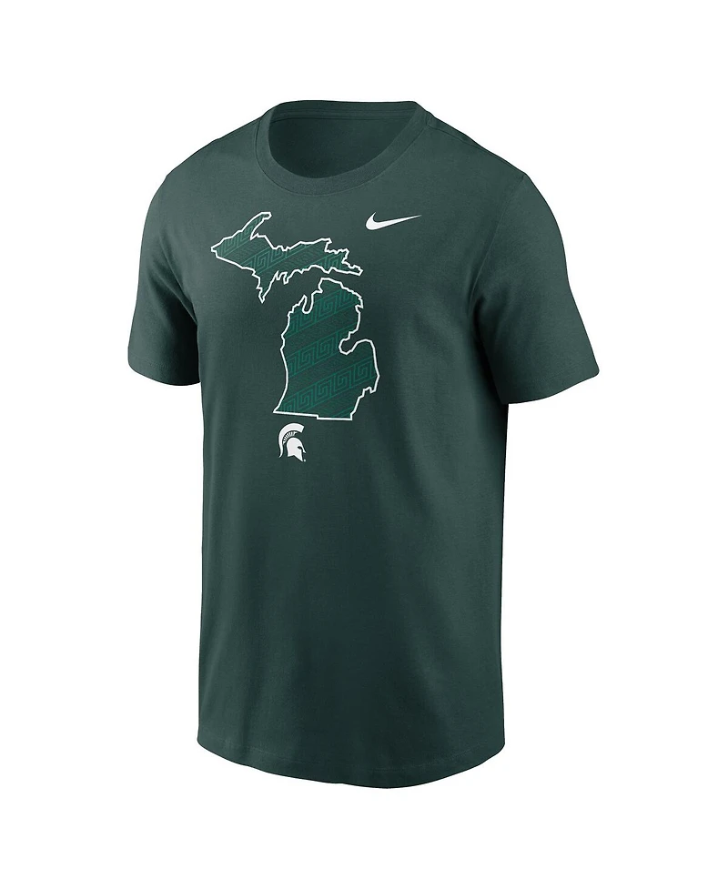 Nike Men's Green Michigan State Spartans Campus Shape T-Shirt