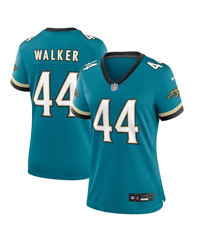 Nike Women's Travon Walker Teal Jacksonville Jaguars Prowler Throwback Game Jersey