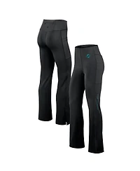 Fanatics Women's Black Miami Dolphins Studio Fitted Flared Leggings