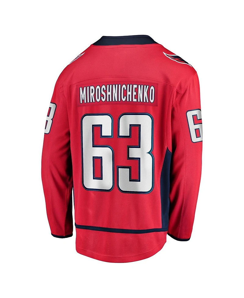 Fanatics Men's Ivan Miroshnichenko Red Washington Capitals Home Premier Breakaway Player Jersey