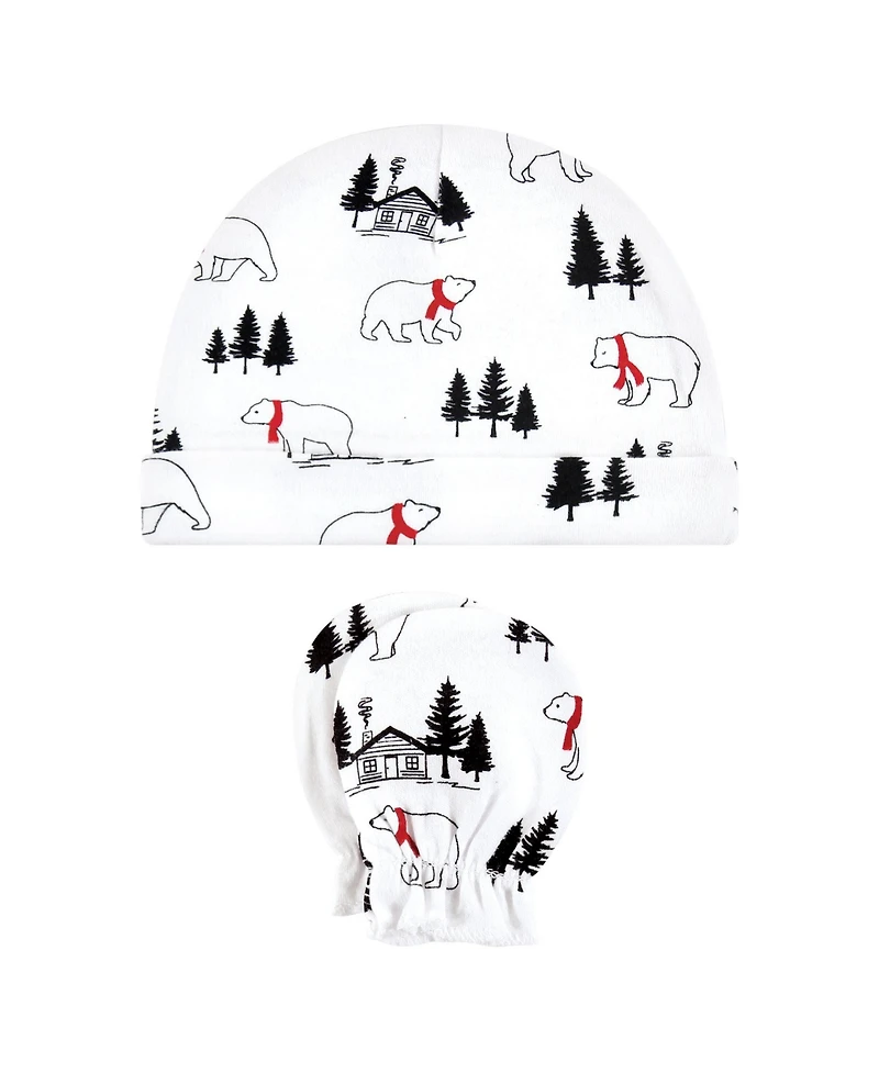 Hudson Baby Baby Boys Hudson Unisex 8Pk Cap/Scratch Mitten Set