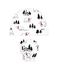 Hudson Baby Baby Boys Hudson Unisex 8Pk Cap/Scratch Mitten Set