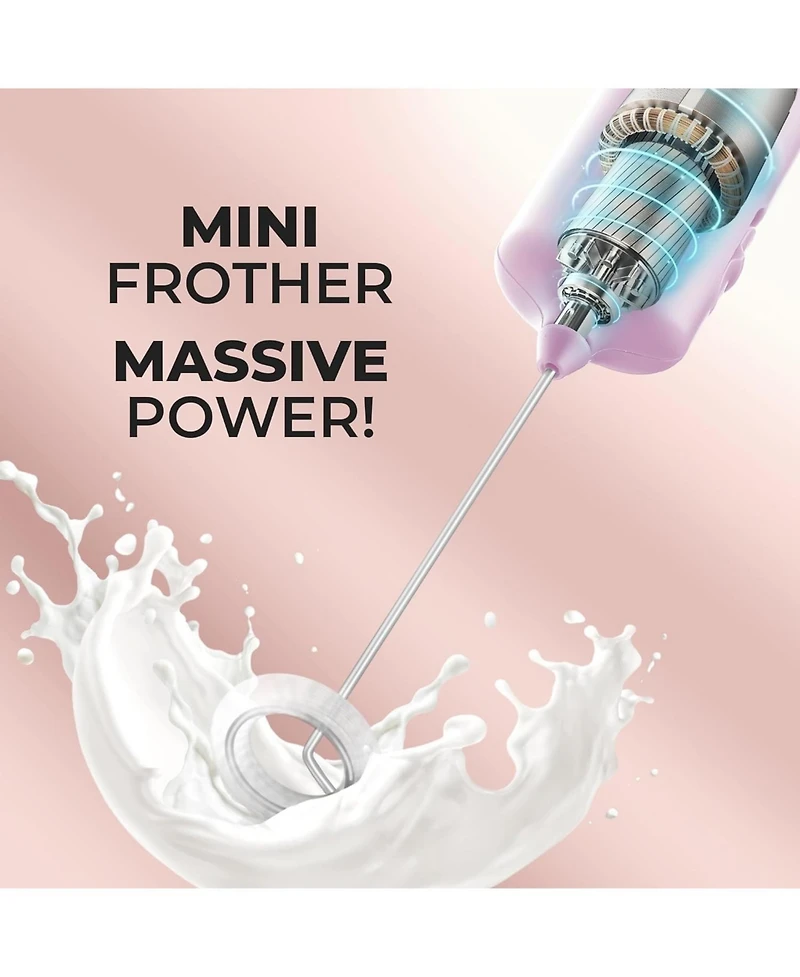 Powerful Mini Milk Frother Handheld - Electric Hand Mixer