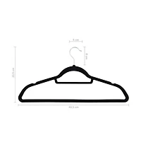 vidaXL 20 pcs Clothes Hanger Set Anti-slip Black Velvet
