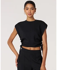 Rebody Active Women's Nadine Scuba Shirring Top