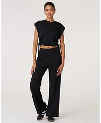 Rebody Active Women's Nadine Scuba Shirring Top