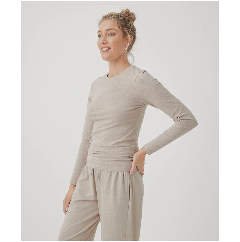 Pact Women's Organic Cotton Cool Stretch Fitted Long Sleeve Tee