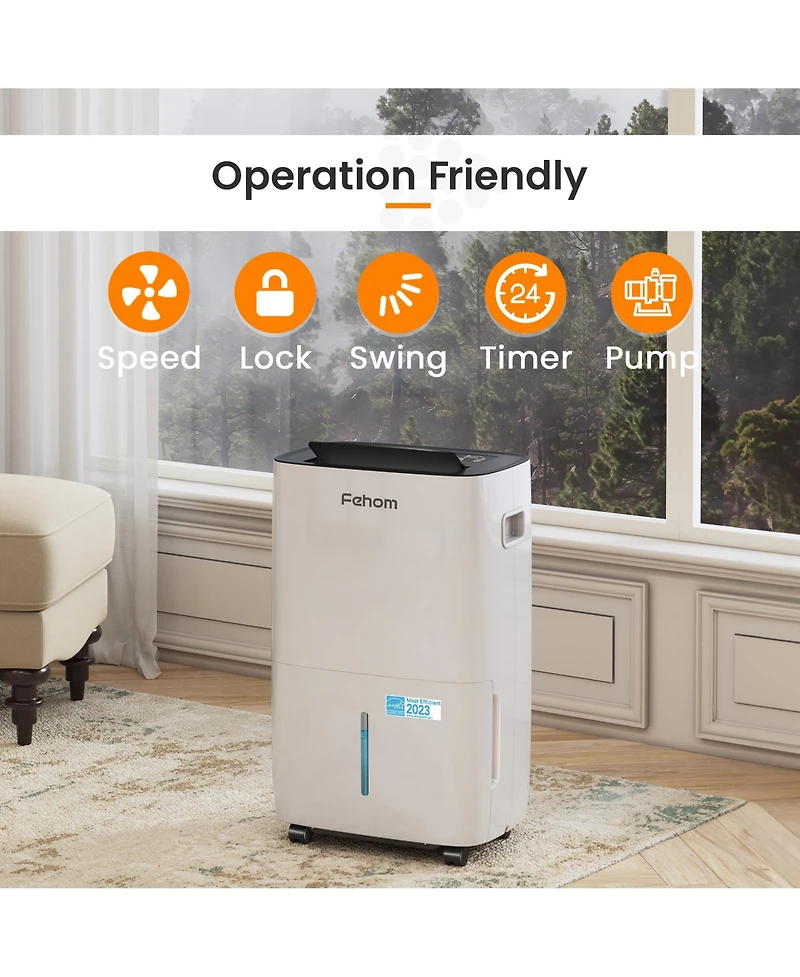 Waykar 150 Pint Energy Star Dehumidifier With Pump for Basement & Extra Large Room