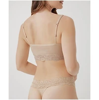 Pact Women's Organic Cotton Lace Waist Thong 3-Pack