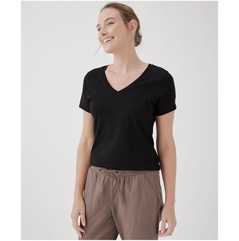 Pact Women's Softspun V-Neck Tee