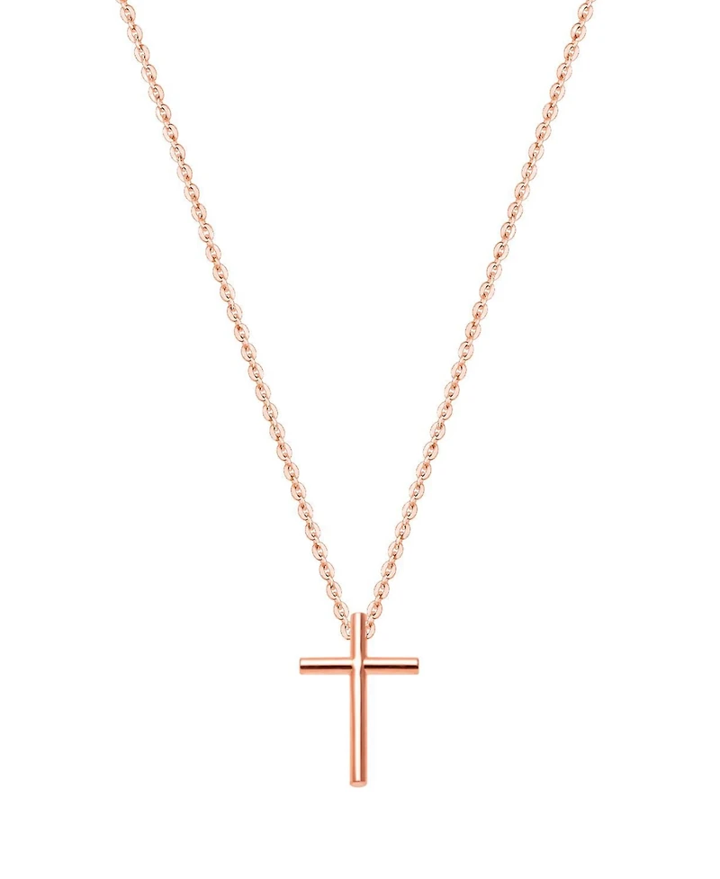 Tiny Blessings Kids Children's 14K Gold Rounded Cross 12-14" Necklace