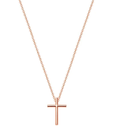 Tiny Blessings Kids Children's 14K Gold Rounded Cross 12-14" Necklace