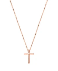 Tiny Blessings Kids Children's 14K Gold Rounded Cross 12-14" Necklace