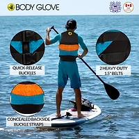 Body Glove Phantom Men's Life Vest, Lightweight Neoprene Jacket for Boating Fishing Kayaking Rafting Paddling