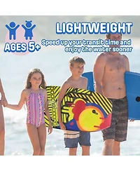 Bodyboard with Eps Core Wrist Leash, 37" Lightweight Durable Boogie Boards for All Wave Conditions