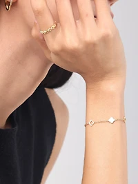 Devata Clover Link Chain Bracelet in 14K Gold, 6.5 in adj to 7.5 in, approx. 2.8 grams