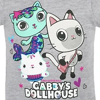 Gabby's Dollhouse Toddler Girls Dreamworks Gabbys Pandy Paws 3 Pack T-Shirts