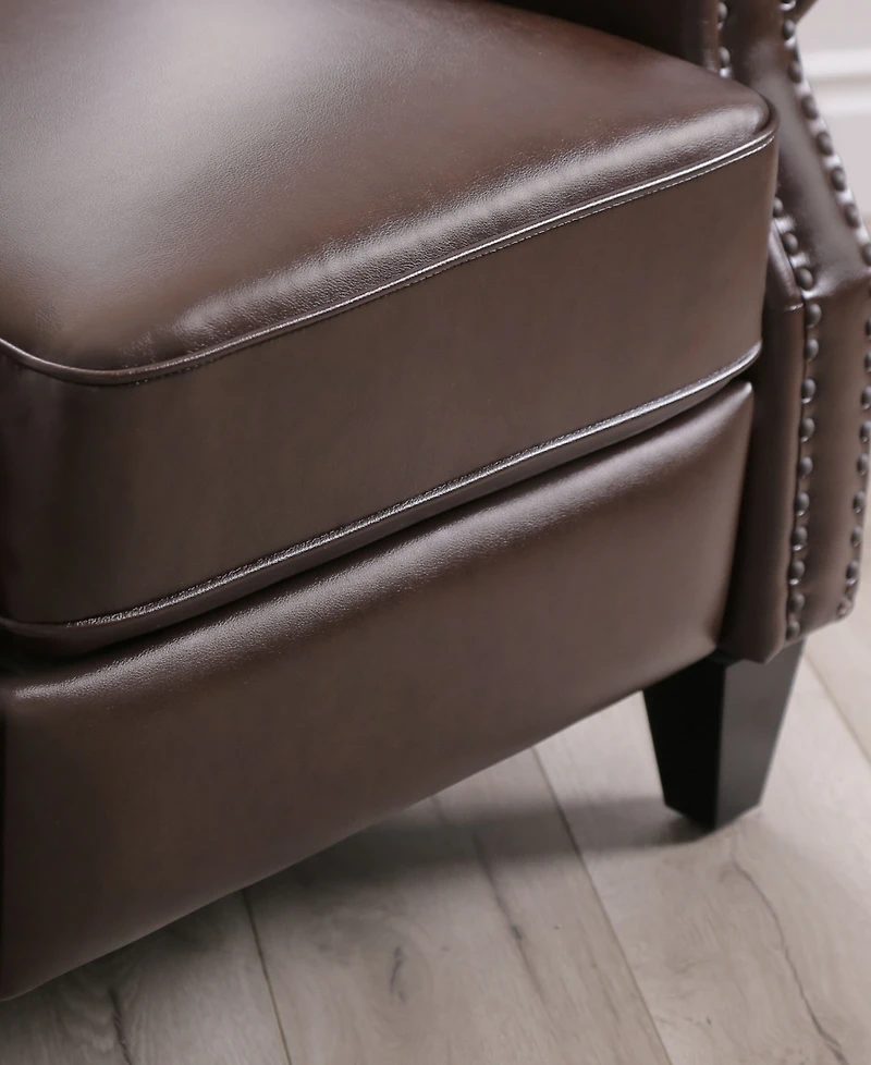 Abbyson Living 33" Pushback Polyurethane Leather Recline
