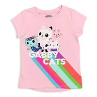 Gabby's Dollhouse Dreamworks Gabbys Girls 2 Pack T-Shirts Toddler |Child
