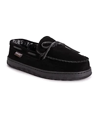 Muk Luks Men's Paul Printed Berber Suede Moccasin Slippers