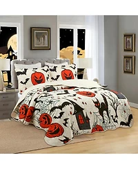 MarCielo Halloween Themed Quilt Bedspread Set Twin
