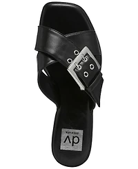 Dv Dolce Vita Women's Mayson Crossband Buckle Slide Flat Sandals