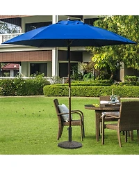 Vebreda 22Lbs Patio Resin Umbrella Base with Wicker Style for Outdoor Use