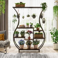 Tribesigns Bookcase Bookshelf, 4-Tier Modern File Cabinet with 2 Drawers, Lateral Filing Cabinet accommodate Legal/Letter / A4 Size for Home Office Or