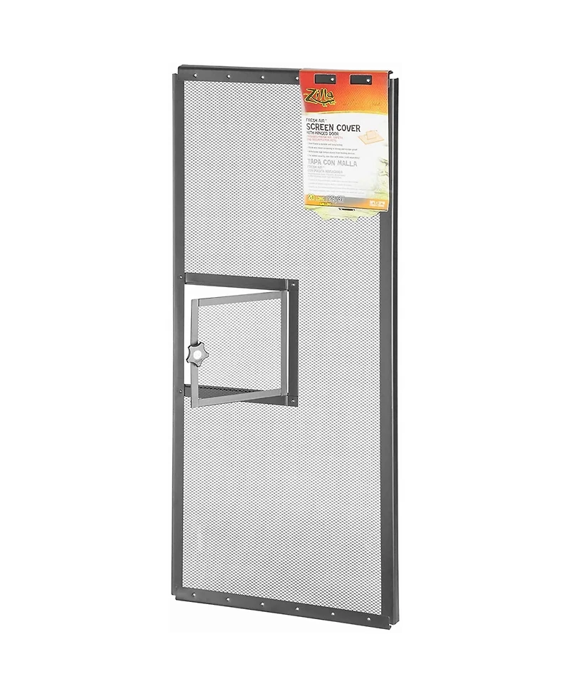 Zilla Reptile Fresh Air Screen Cover With Hinged Door Cover 30 x 20 Inches