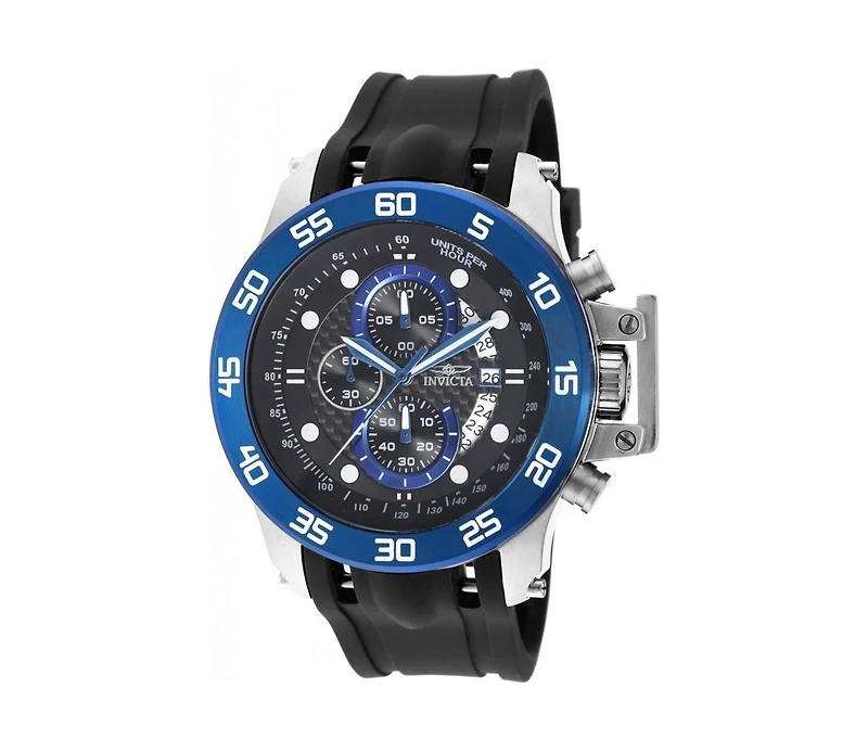 Invicta Men's I-Force Quartz Multifunction Black Dial Polyurethane Watch