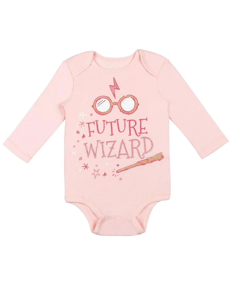 Harry Potter Baby Girls Baby 3 Pack Bodysuits Newborn to