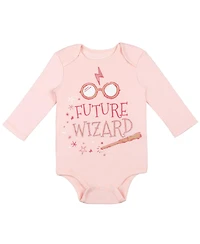 Harry Potter Baby Girls Baby 3 Pack Bodysuits Newborn to