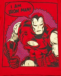 Avengers Little Boys Marvel Captain America Black Panther Iron Man Short Sleeve Graphic T-Shirt