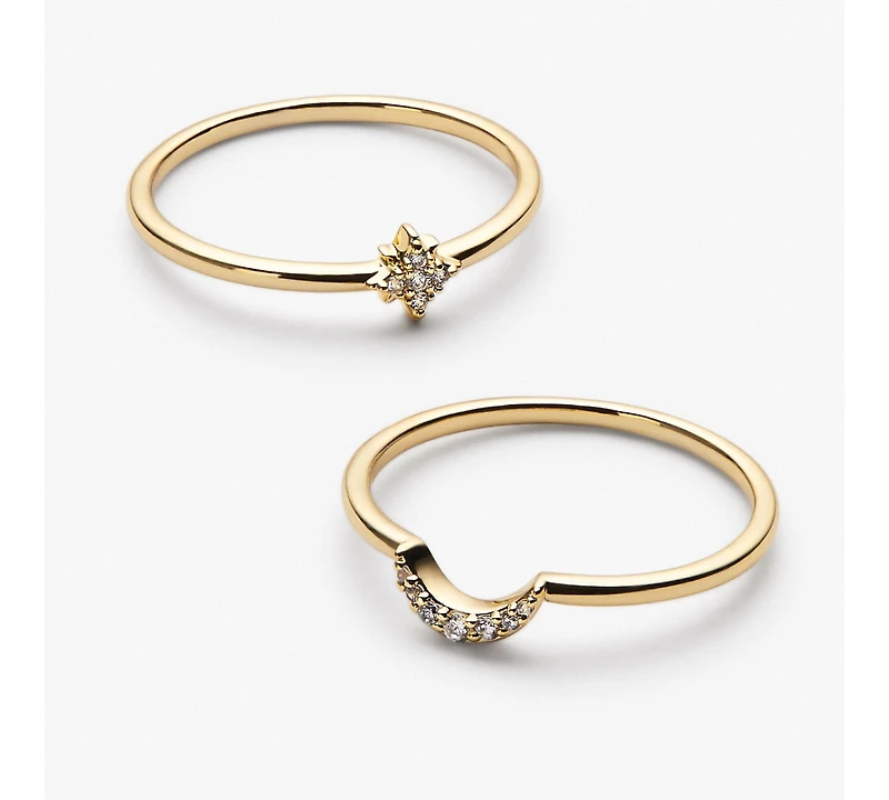 Ana Luisa Moon and Star Rings - Sky Set