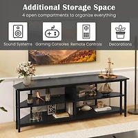 Corner TV Stand for Tvs up to 65" Console Table with Ac Outlets&Usb A Ports