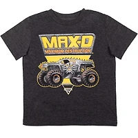 Monster Jam Boys El Toro Loco Zombie Maximum Destruction 4 Pack Graphic T-Shirts to